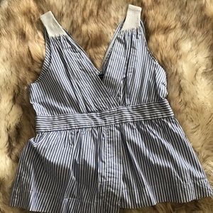 Banana Republic Peplum Seersucker Blouse